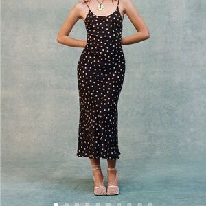 REALISATION PAR. the Iggy in yellow polka Elegant Black and Gold Polka Dot Dress